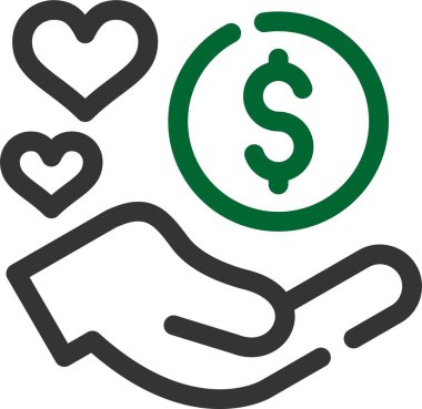 Dolar vektör simgesi modern basit vektör çizimi