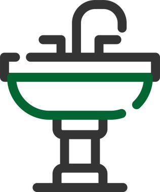 Duş. Web simgesi basit illüstrasyon