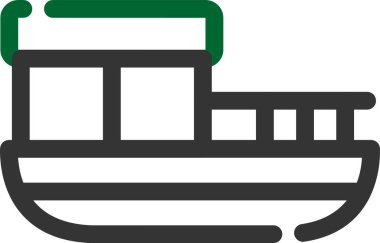 kargo gemisi simgesi vektör çizimi tasarımı