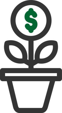 Dolar. Web simgesi basit illüstrasyon