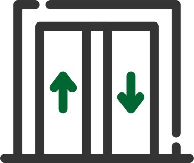 çıkış kapısı simgesi ana hat biçiminde