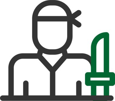 insan ve bıçak simgesi