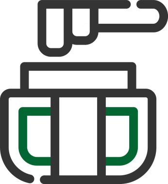 Çaydanlık. Web simgesi basit illüstrasyon