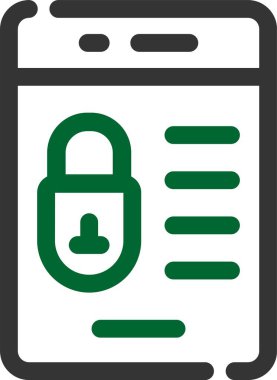 vektör kilidi simgesi illüstrasyonu