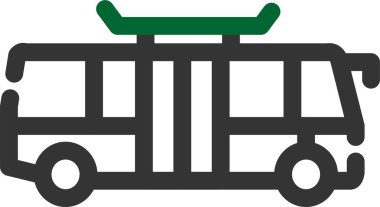 Otobüs. Web simgesi basit illüstrasyon