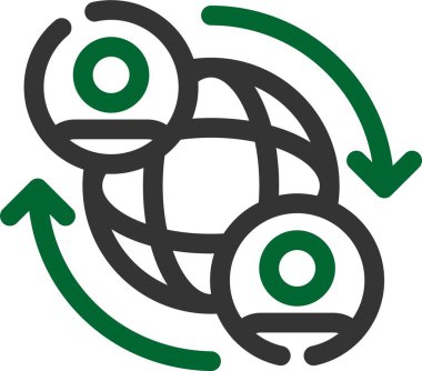 genel ağ vektör çizgisi simgesi