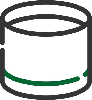 Boya kutusu ikonu. Düz yeşil sembol. Pictogram beyaz arka planda izole edilmiştir. Web ve yazılım arayüzleri için dizayn edildi.