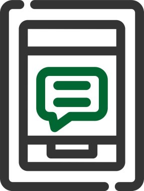 ileti sohbet simgesi, basit biçim