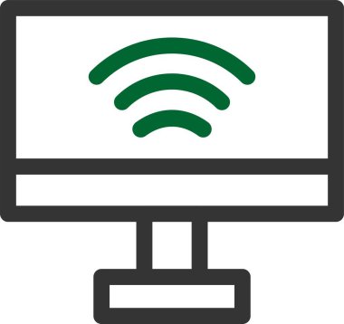 Kablosuz. Web simgesi basit illüstrasyon