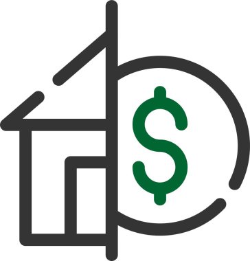 house dollar vektör simgesi