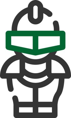 Bir robot simgesinin vektör illüstrasyonu