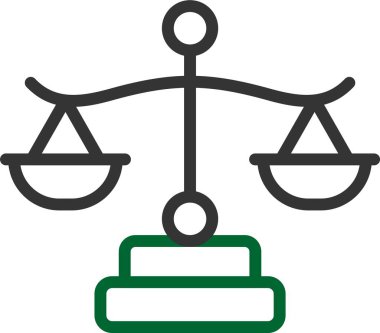 Adalet simgesi, vektör illüstrasyonu