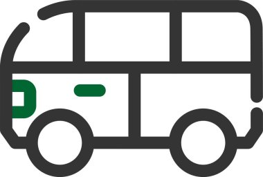 Bir bus simgesinin vektör illüstrasyonu