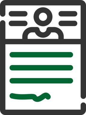 Bir belge simgesinin vektör illüstrasyonu