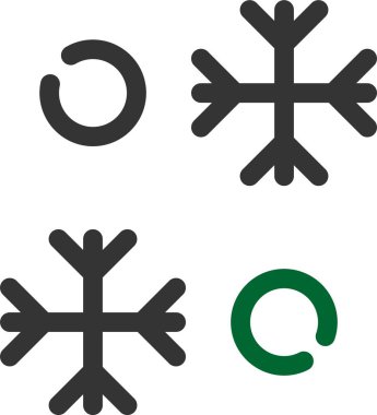 Kar Tanesi ve Noel simgesi belirleme vektörü