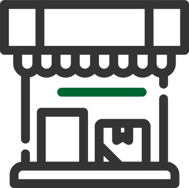 Mağaza simgesi katı bir stile sahip