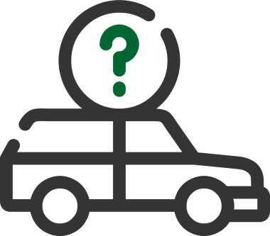 Araba sigortası simgesi ana hatlarıyla