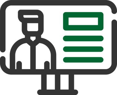 Laptop simgesine sahip iş adamı