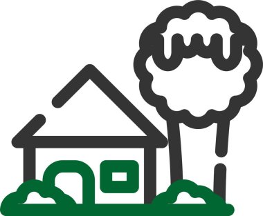 Bir ev simgesinin vektör illüstrasyonu