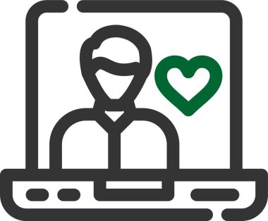 dizüstü bilgisayar kalp simgesi