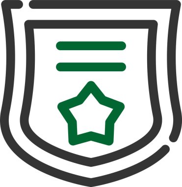 Rozet rozet simgesi taslak biçimi