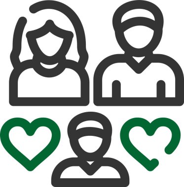 Toplum grubu simgesi. özet topluluk grup vektör rengi düz izole