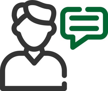 Müşteri sohbet simgesi, vektör illüstrasyonu