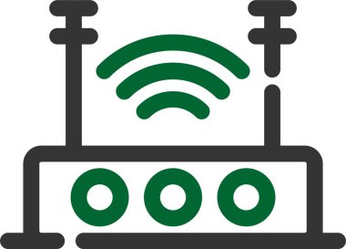 wifi router simgesi, vektör illüstrasyonu basit tasarım