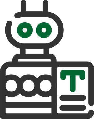 robot. Web simgesi basit illüstrasyon