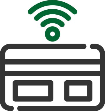 Kredi kartı ikonu vektör illüstrasyonu