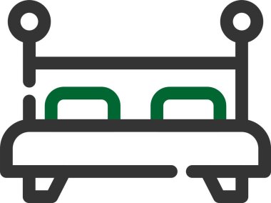 Otelde. Web simgesi basit illüstrasyon