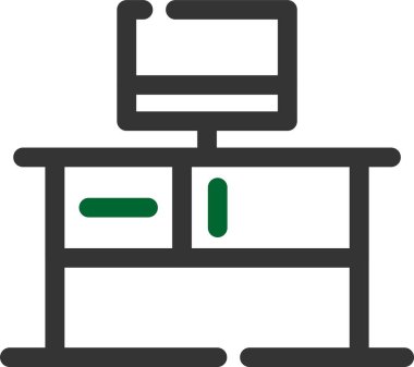 Masa. Web simgesi basit illüstrasyon