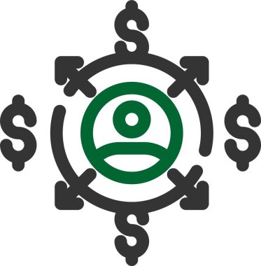 Dolar simgesi vektör illüstrasyonu