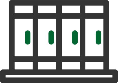Lockers web simgesi, vektör illüstrasyonu