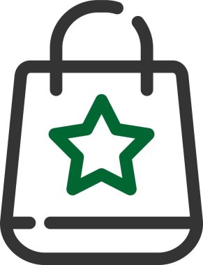 Alışveriş poşeti ikon vektör illüstrasyonu