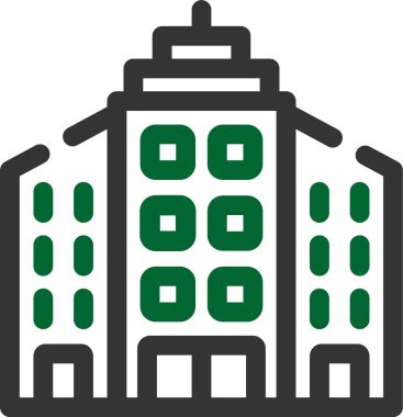 bina simgesi, vektör illüstrasyonu