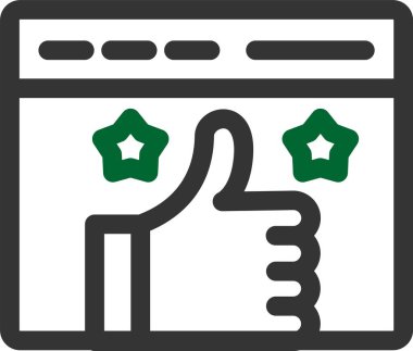 Reyting. Web simgesi basit illüstrasyon