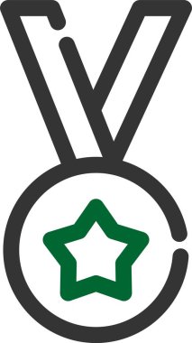 madalya madalyası simgesi düz stil