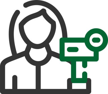 Bir robot simgesinin vektör illüstrasyonu