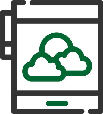 Bulut simgesi vektör illüstrasyonu