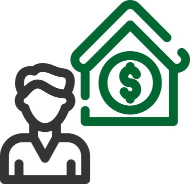 Dolar evi vektör simgesi