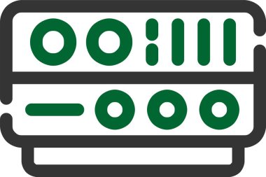 ikili kod simgesi, vektör illüstrasyonu, düz tasarım konsepti