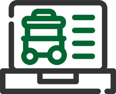 Bir bus simgesinin vektör illüstrasyonu