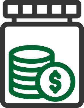 Doları nakit düz yuvarlak vektör simgesi