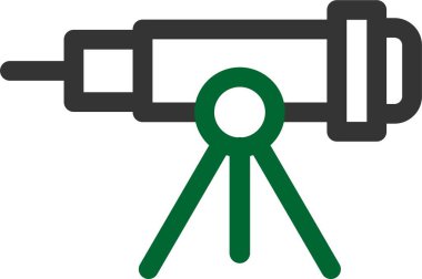 Modern b 'nin vektör illüstrasyonunda teleskop simgesi yok