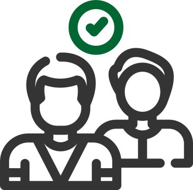 İnsanlar ikonu. Web için insan vektör simgesinin basit illüstrasyonu