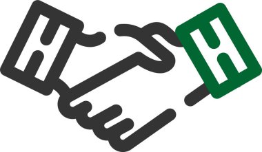 El sıkışma simgesi vektör illüstrasyonu