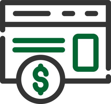 Dolar. Web simgesi basit illüstrasyon