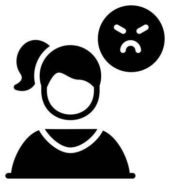 Kadın duygu simgesi, basit tasarım