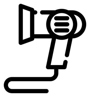 CCTV kamera simgesi, anahat stili